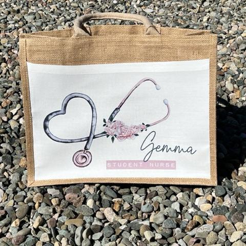 Personalised Healthcare Worker Occupation Jute Bag