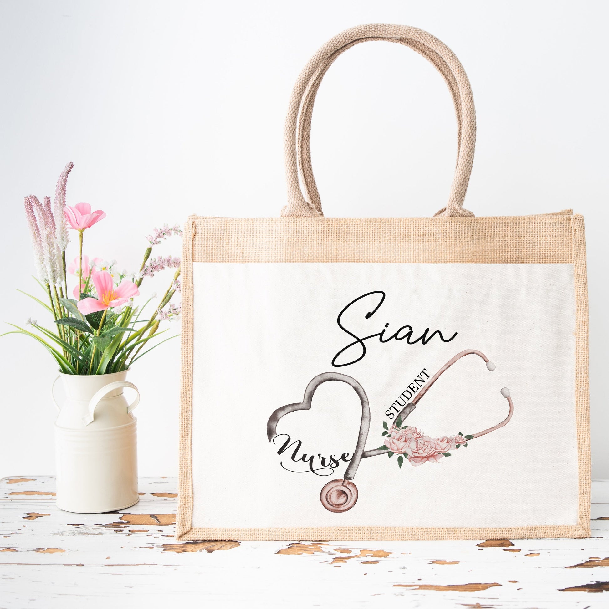 Nurse, Student Nurse Jute Bag