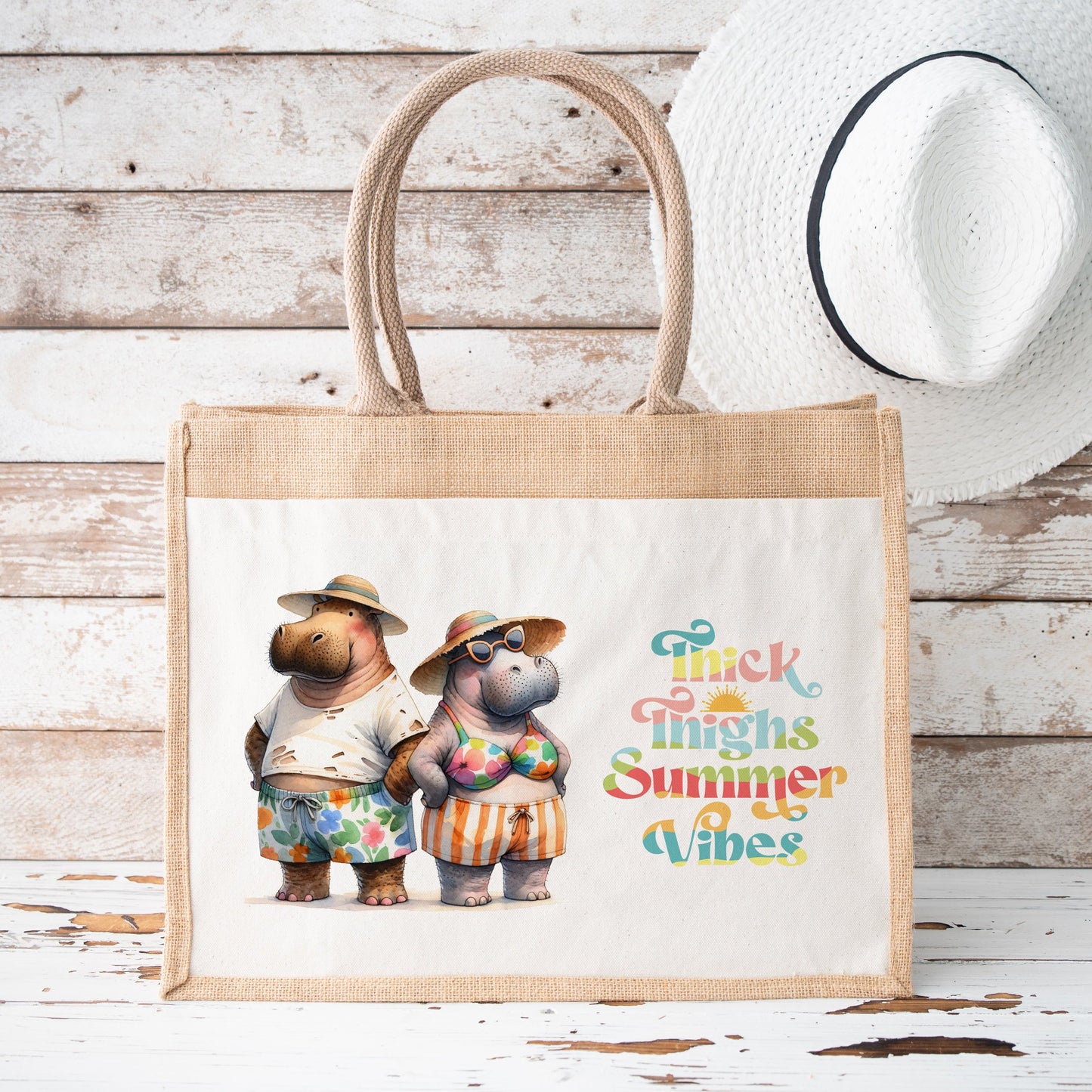 Beach Bag Funny Quote Chickens Thick Thighs