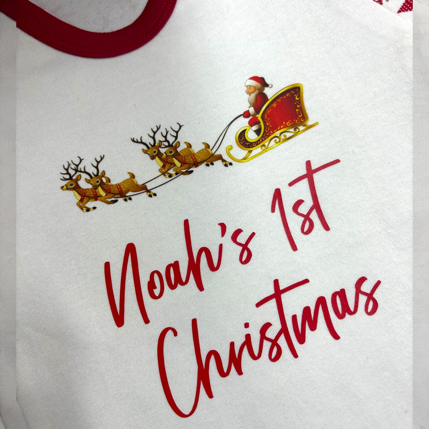 Personalised 1st Christmas Baby Romper