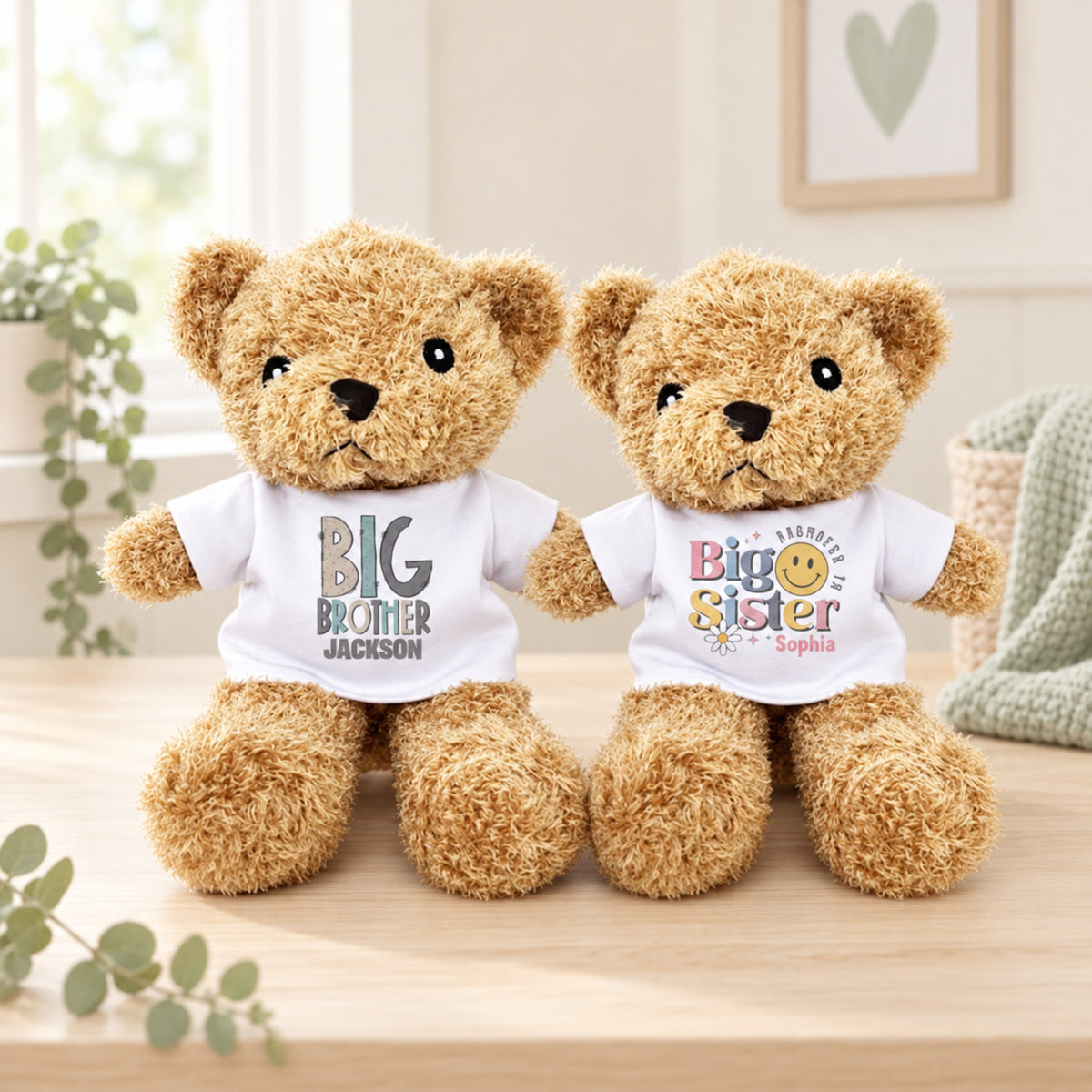 Personalised Big Brother or Big Sister Teddy Bear – 25 cm