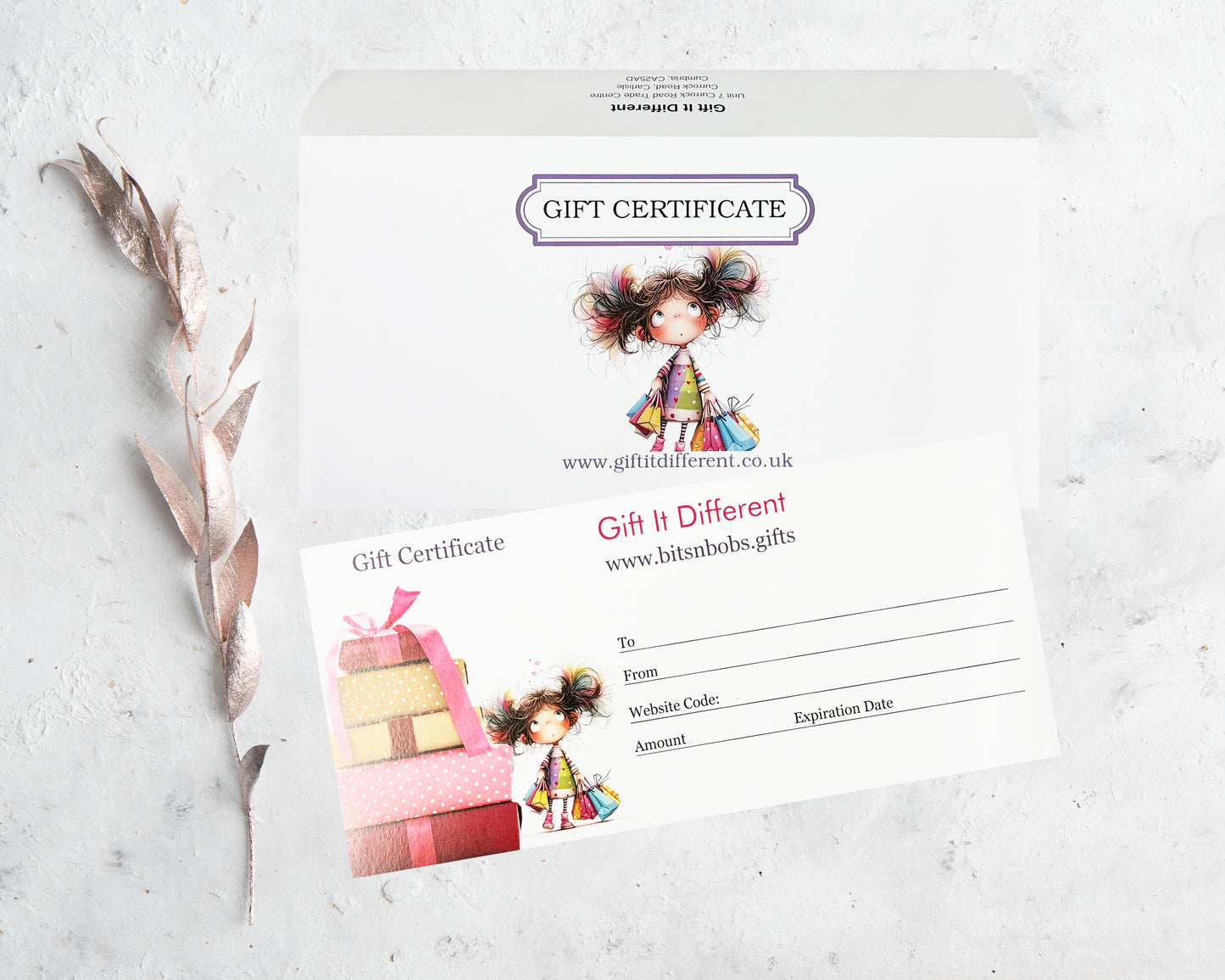 Gift Voucher for Gift It Different Website
