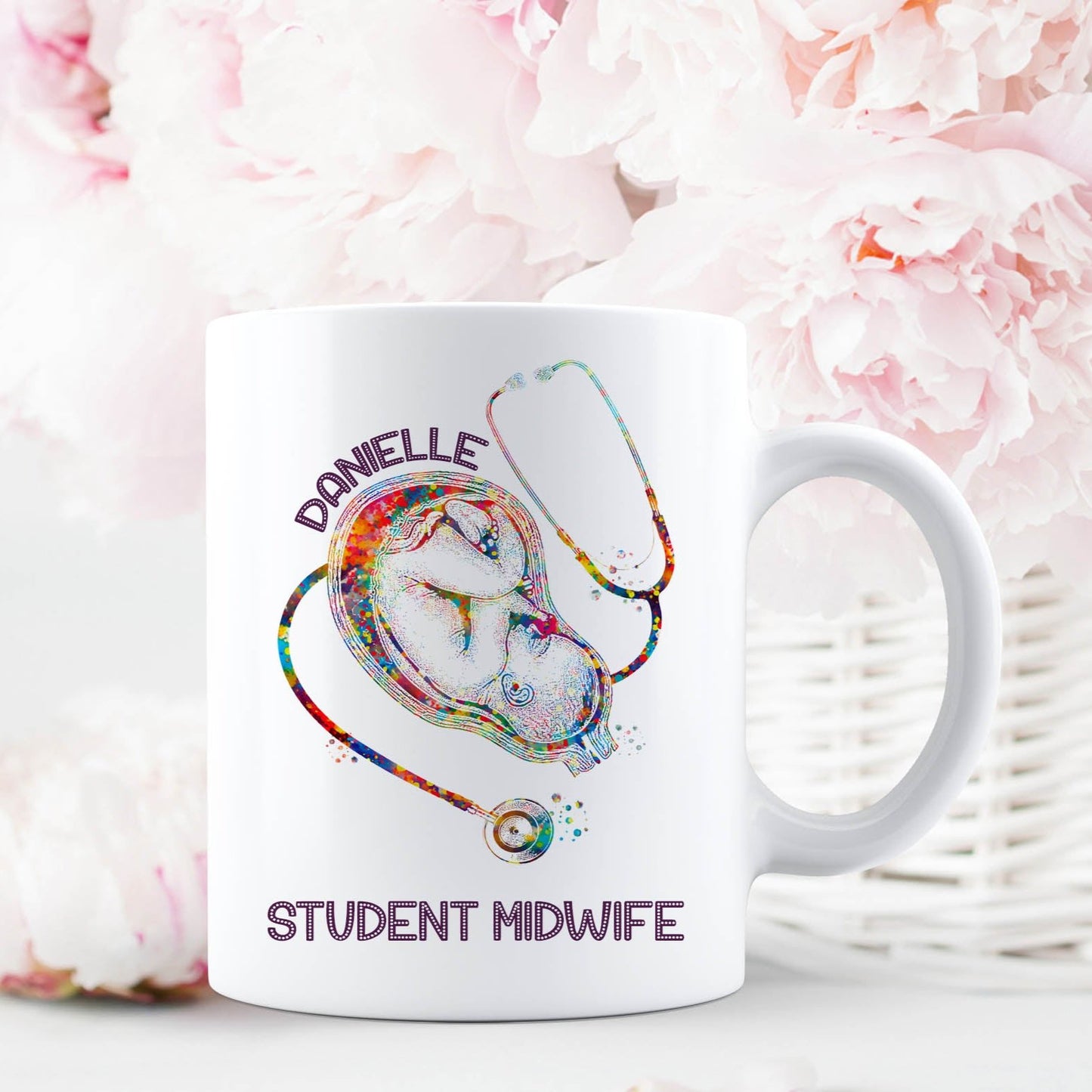 Personalised Foetus Midwife Mug