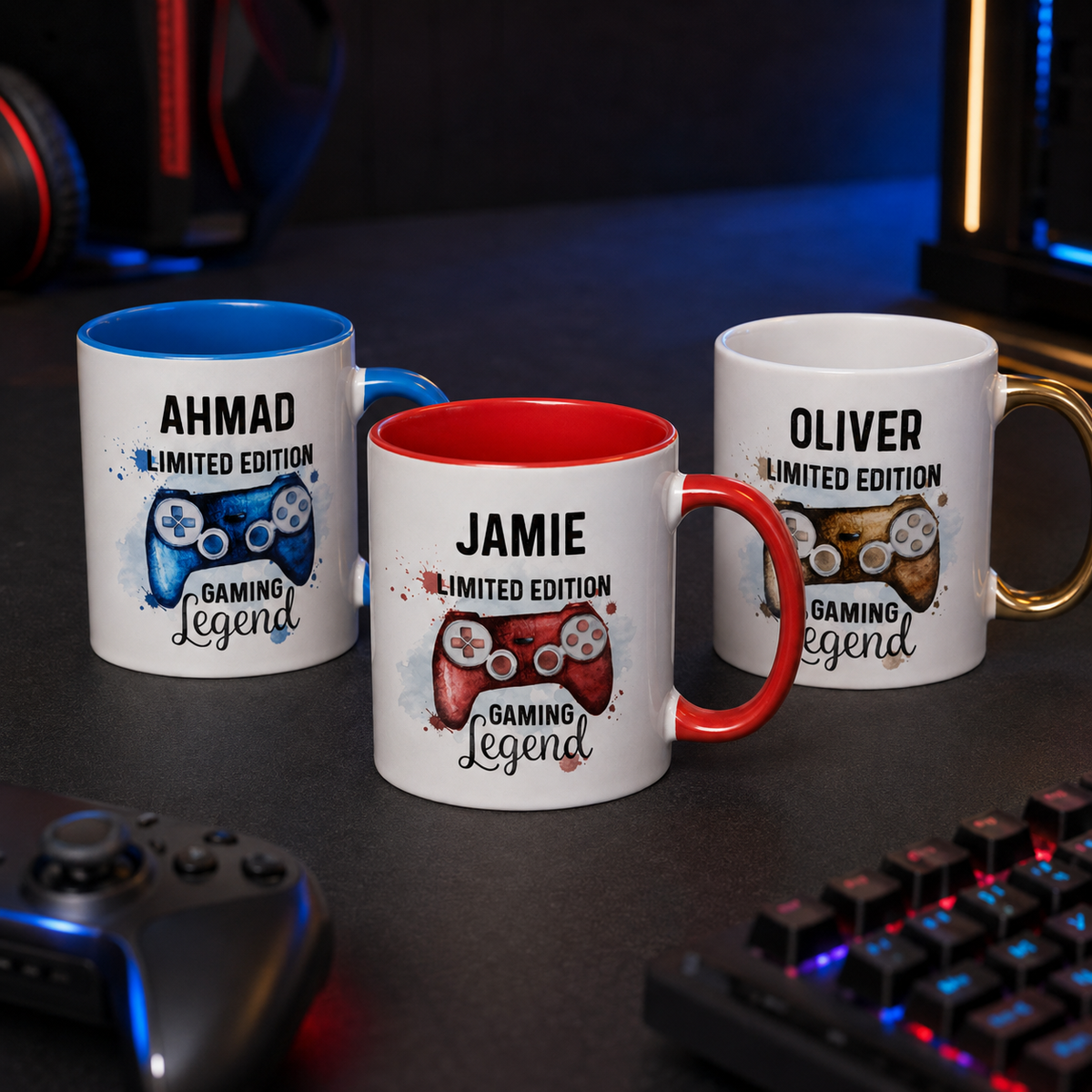 Personalised Gaming Controller Flip-Straw Water Bottle – 650 ml