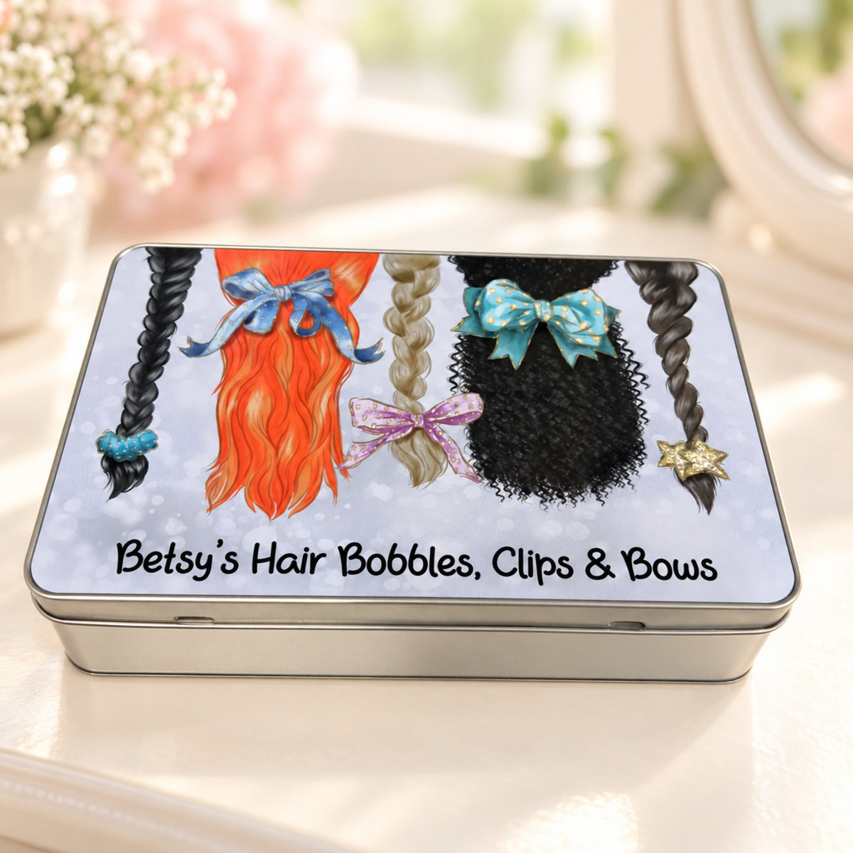 Personalised Hair Accessory Storage Tin
