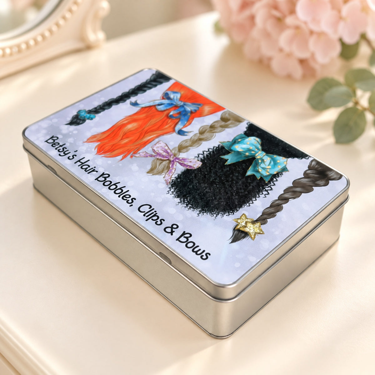 Personalised Hair Accessory Storage Tin
