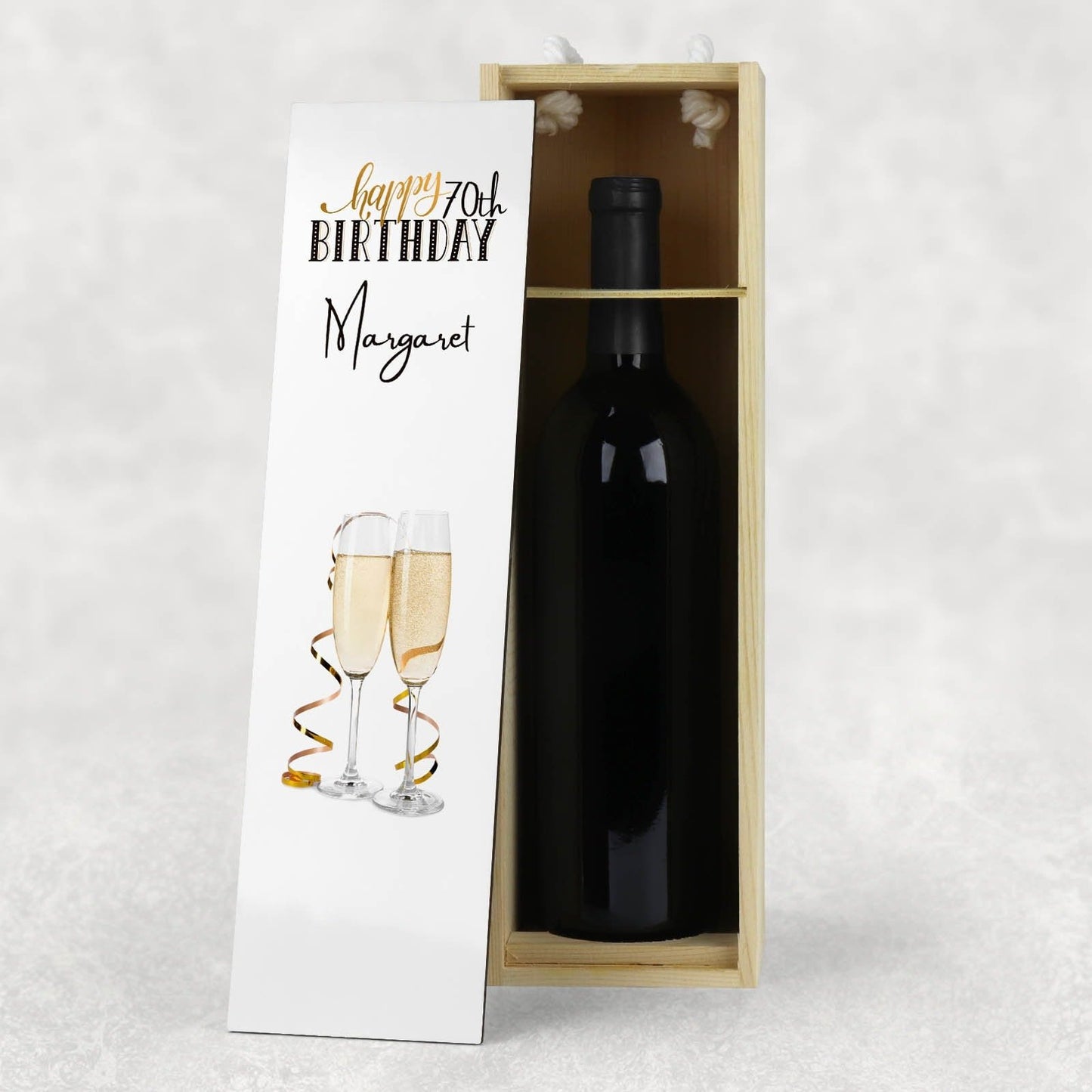 Wooden Wine Box Birthday Milestone