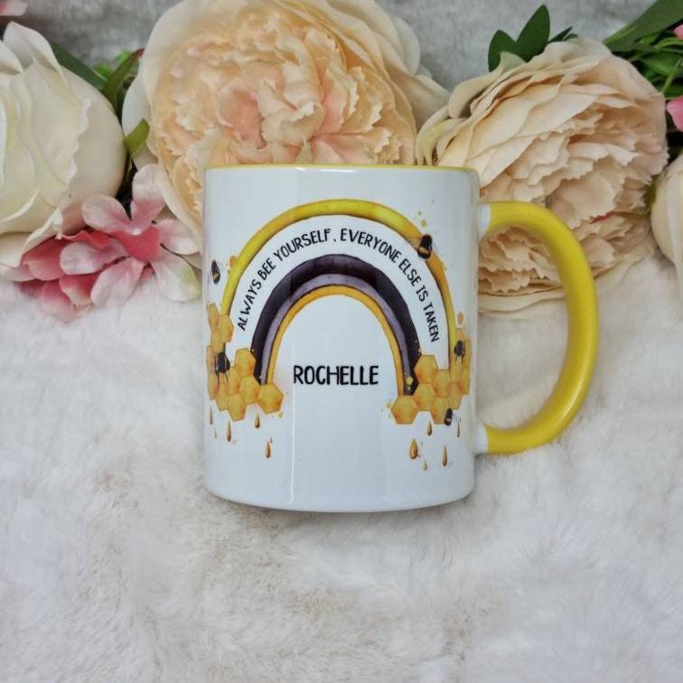Personalised Bumblebee Mug, Bee Yourself Mug, Inspirational Quote Gift, Bee Gift, Bumblebee