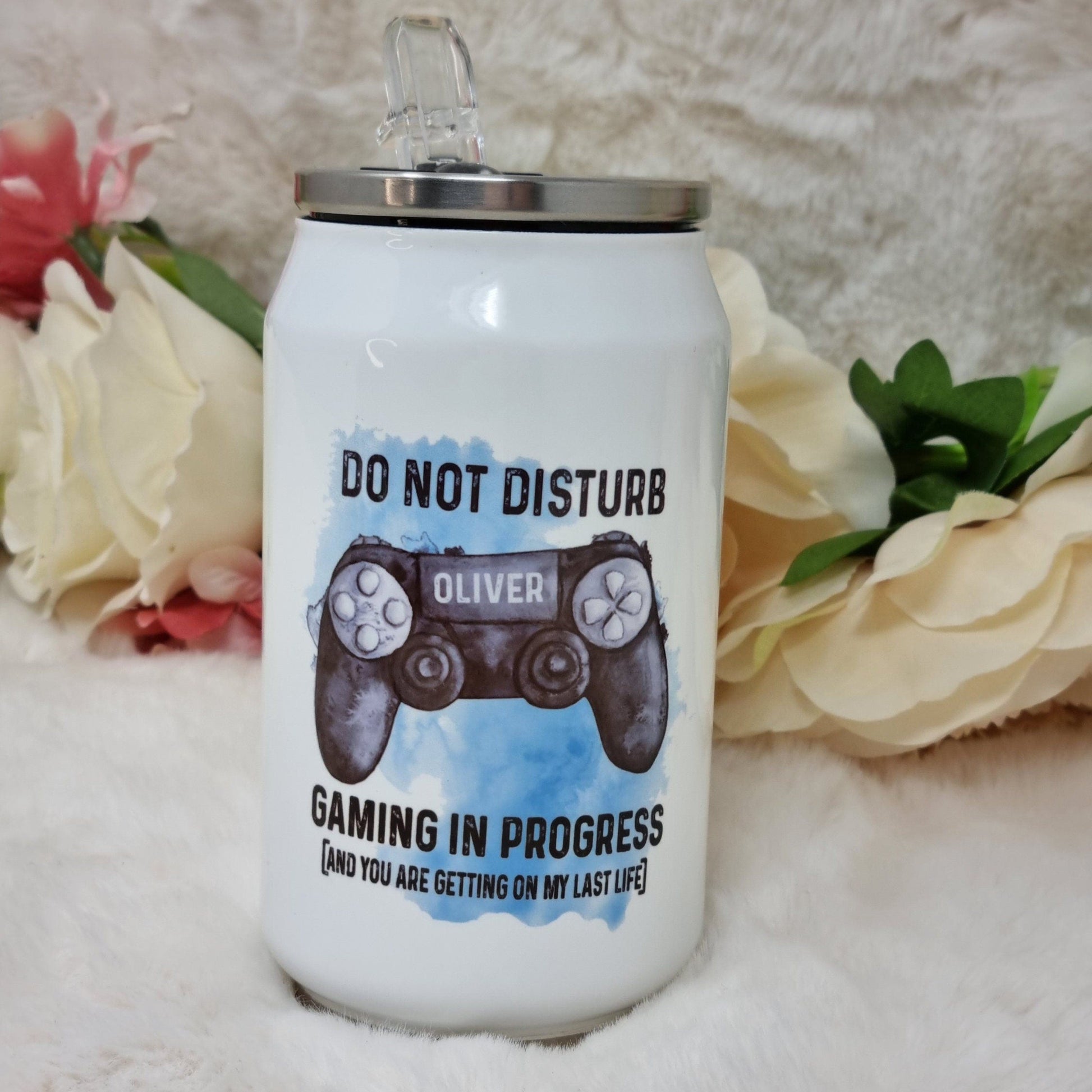 Do Not Disturb Gamer Water Bottle Can