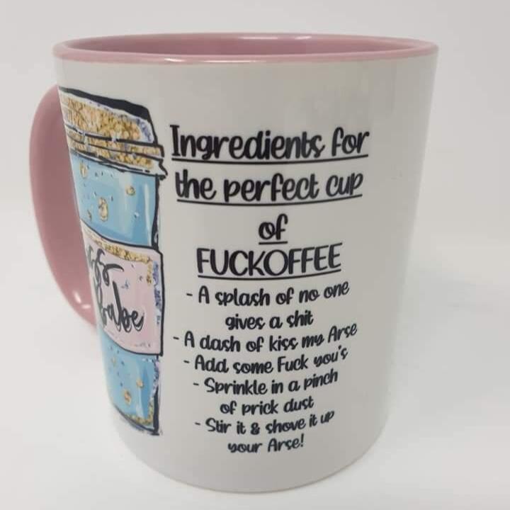 Rude Coffe Quote Ceramic Mug