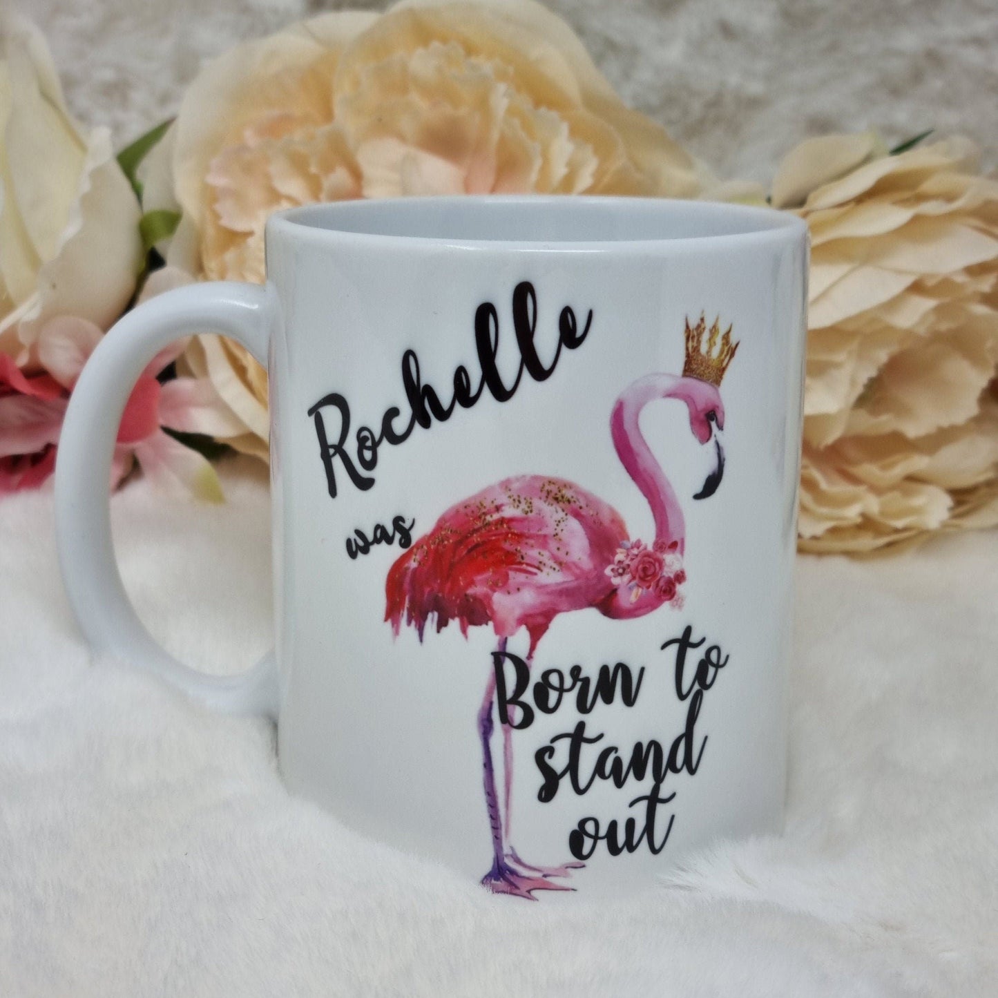 Flamingo Mug, Born To Stand Out Mug, Personalised Mug, Gifts For Her, Flamingo Gift