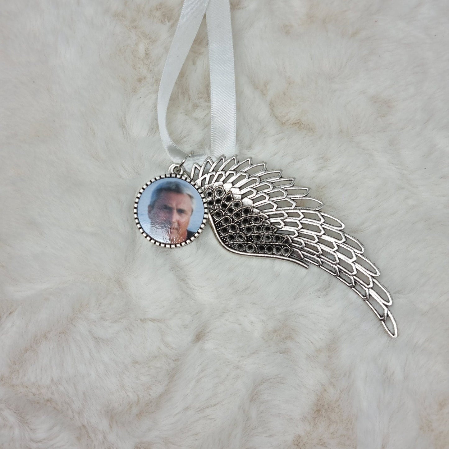 Hanging Angel Wings Decoration, Memorial Keyring, Memorial Christmas Decoration, In Loving Memory