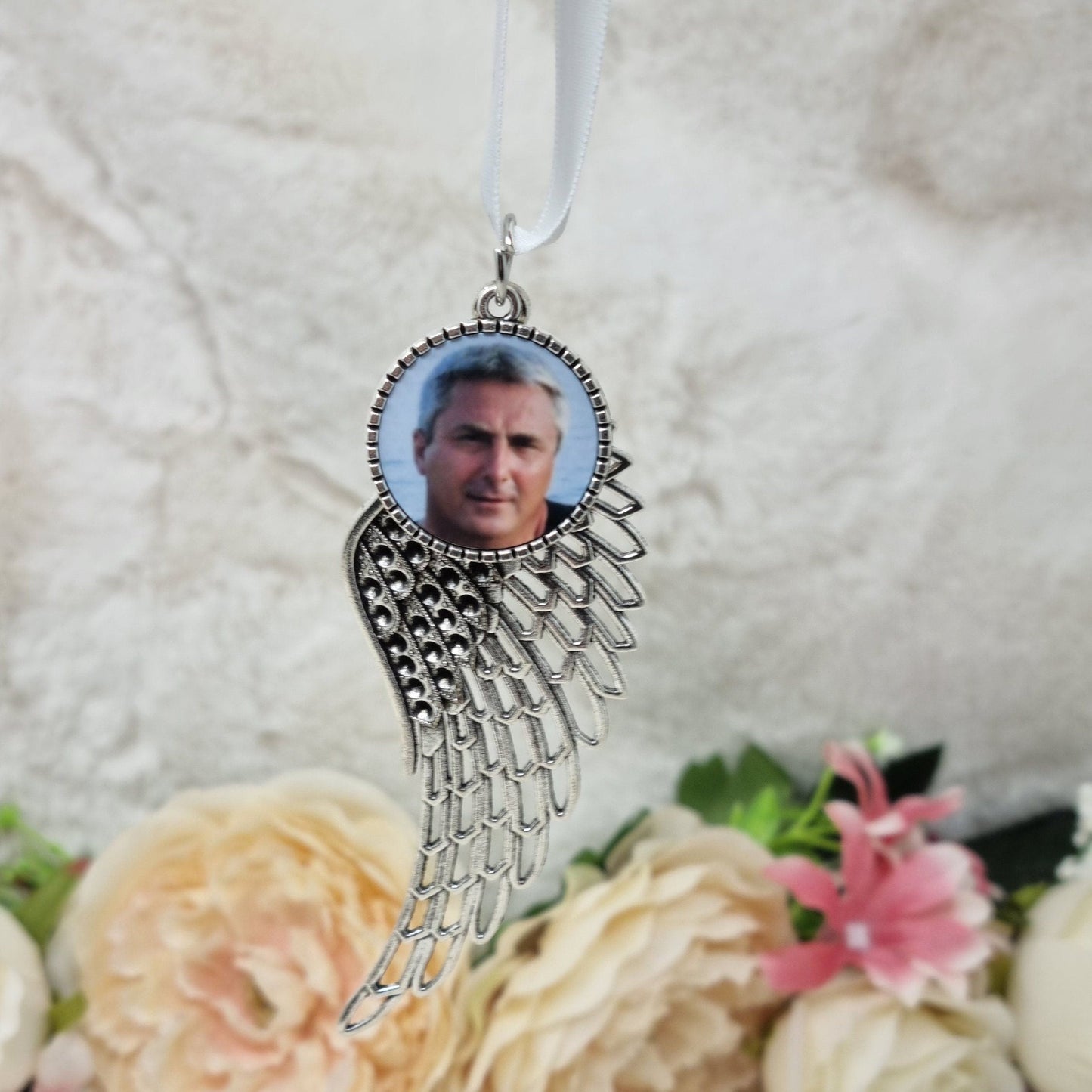 Hanging Angel Wings Decoration, Memorial Keyring, Memorial Christmas Decoration, In Loving Memory