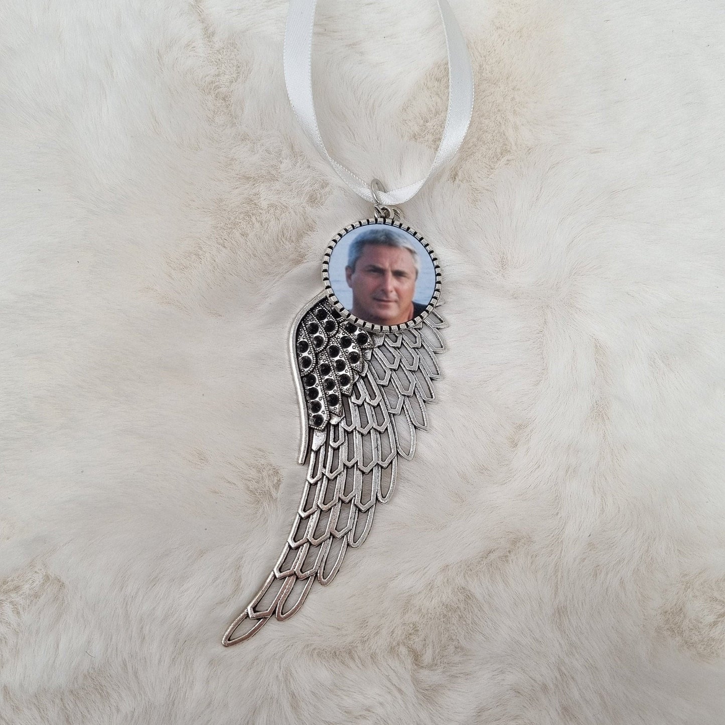 Hanging Angel Wings Decoration, Memorial Keyring, Memorial Christmas Decoration, In Loving Memory