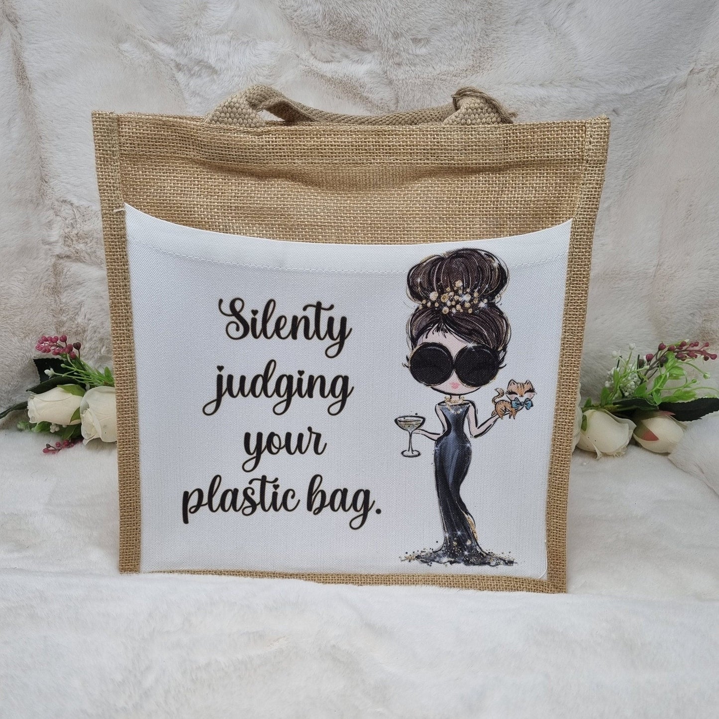Personalised Jute Bag, Lunch Bag, Personalised Work Gift