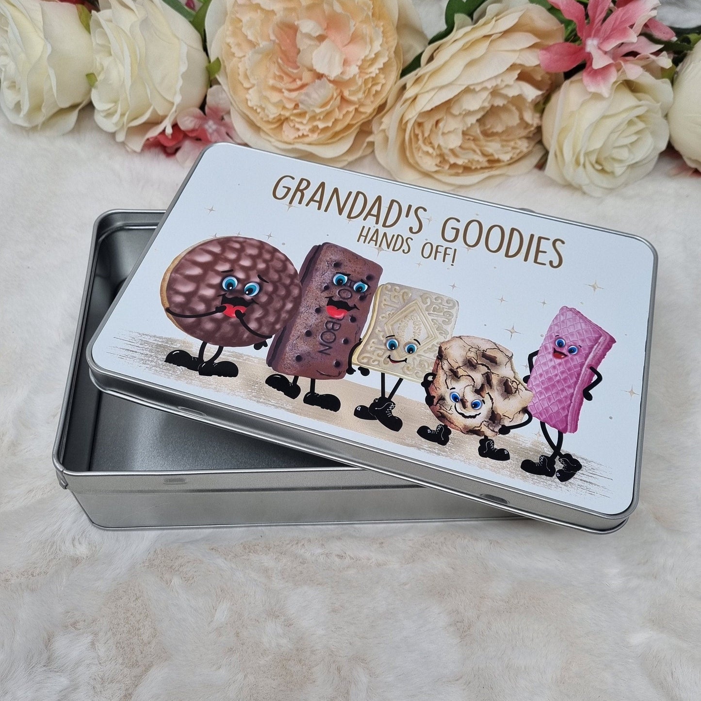Personalised Biscuit Tin, Goodie Tin, Treat Tin, Dad Tin, Grandad Tin, Mum Tin, Nana Tin, Father's Day Gift