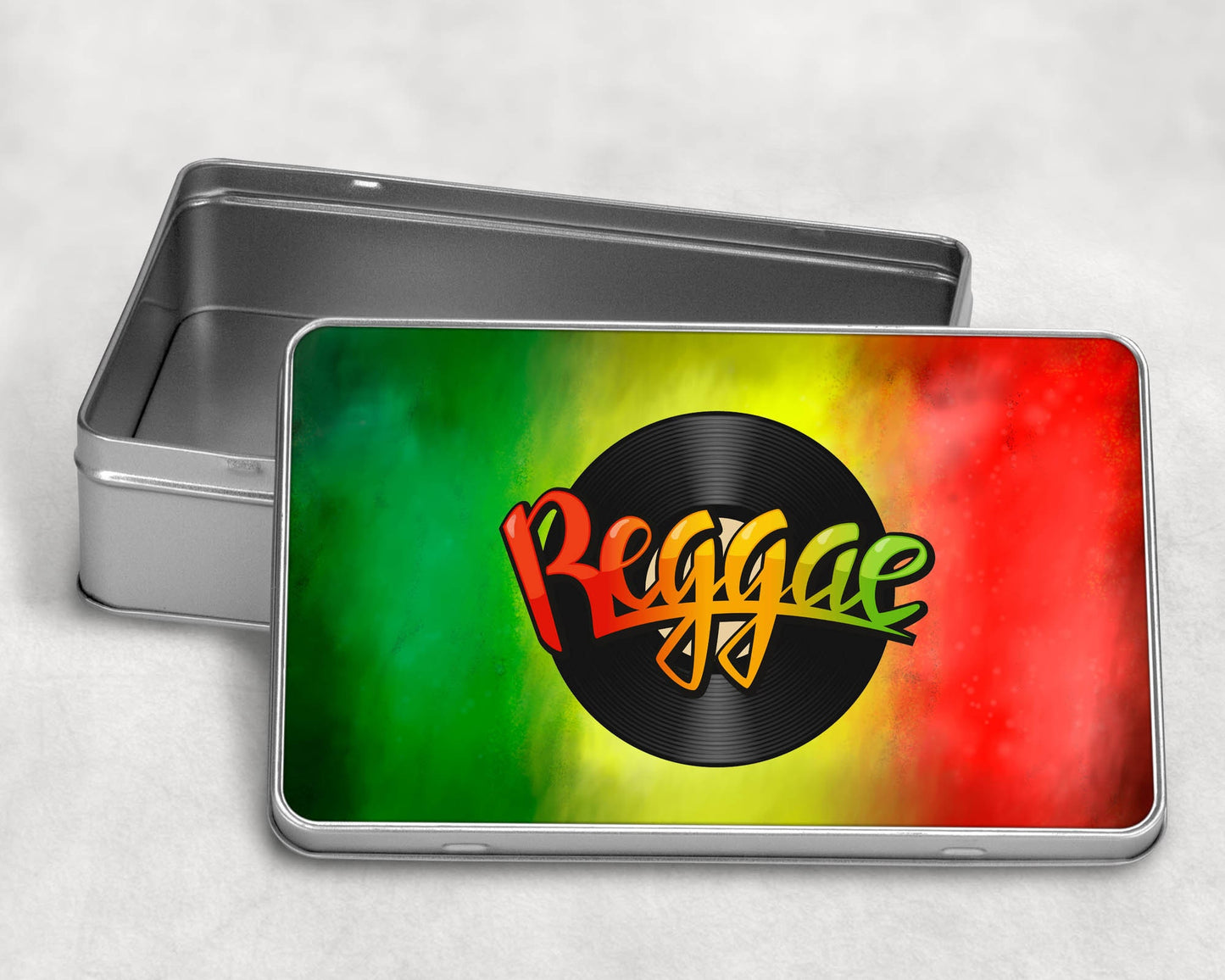 Reggae Rasta Tin, Jamaican Gift, Rasta Gift, Smokers Tin, Tobacco Leaf Tin