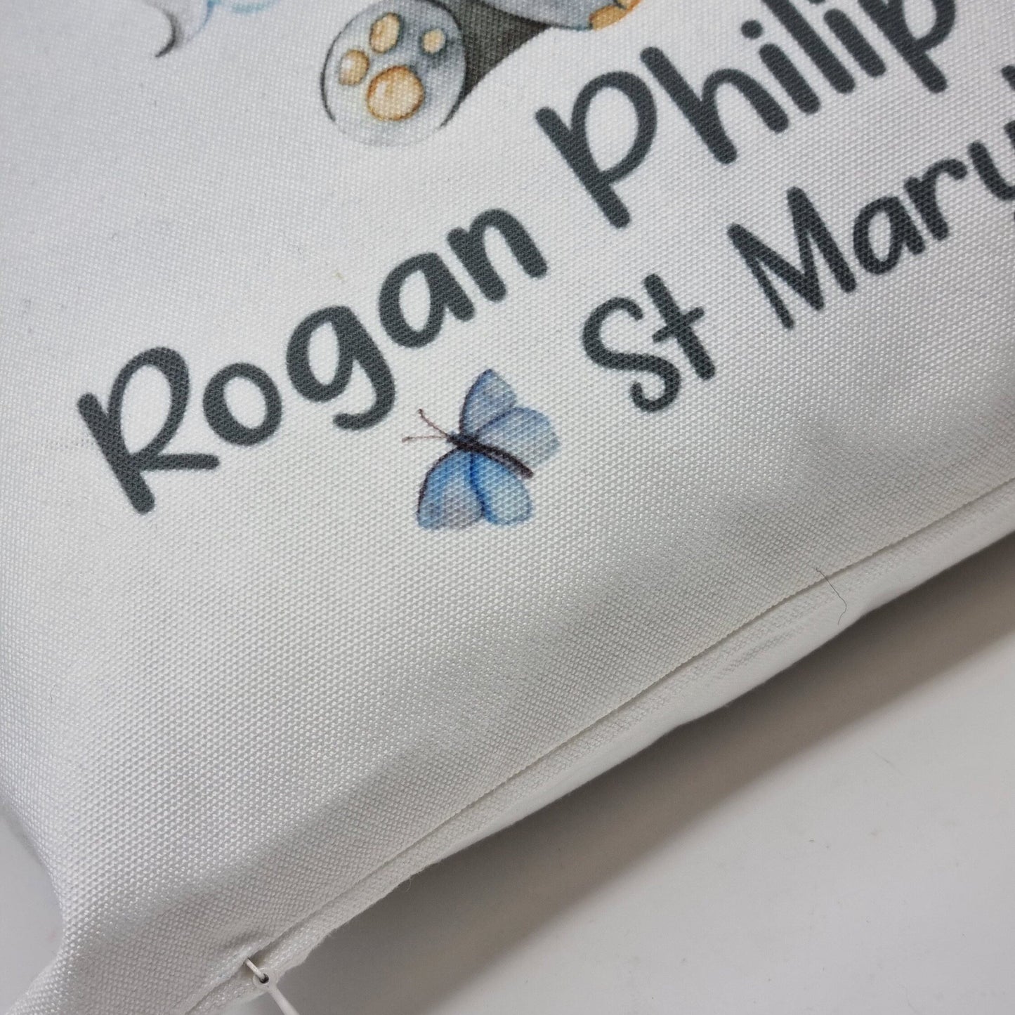 Personalised Elephant Christening Cushion, Keepsake Gift, Christening Keepsake, Elephant Keepsake