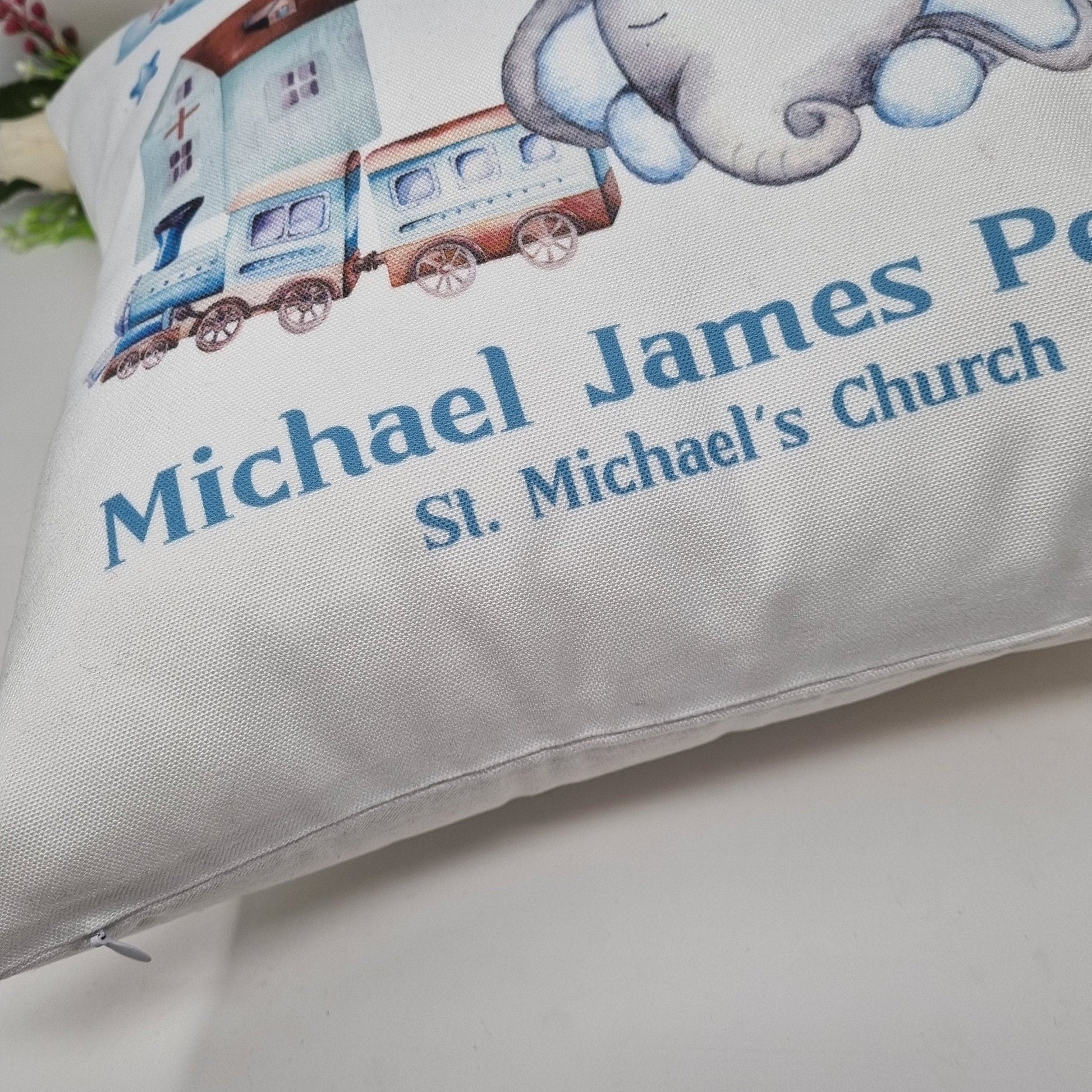Personalised Elephant Boy/Girl Christening/Baptism Cushion