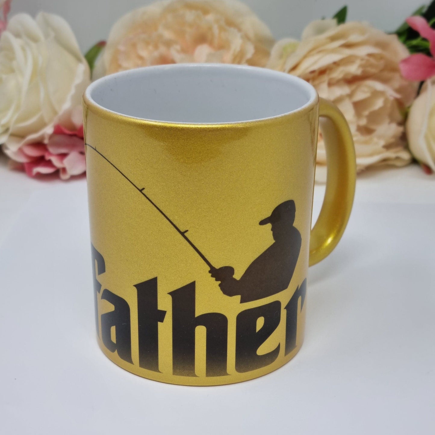 Fishing Mug, Father's Day Gift, The Rodfather Mug, Gold Mug, Gift For Him