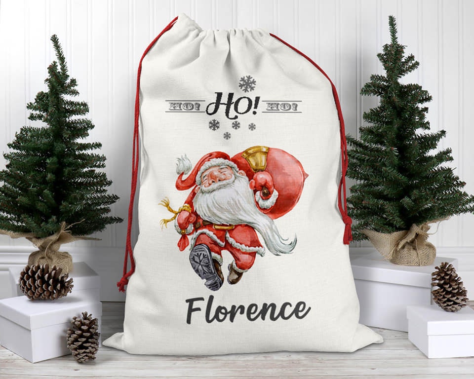 Large Luxury Personalised Santa Christmas Sack, Santa Sack