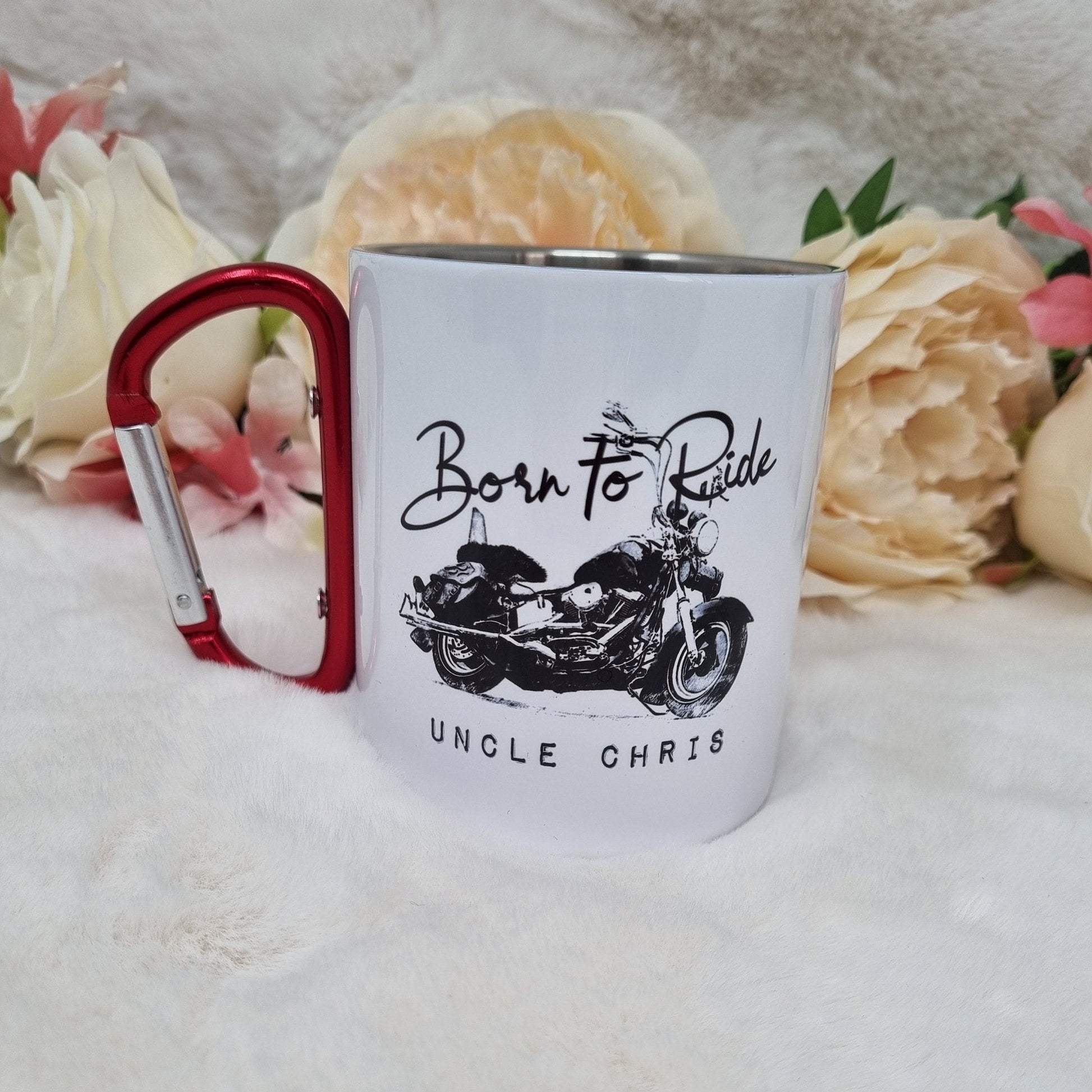 Personalised Biker Clip On Carabiner Mug