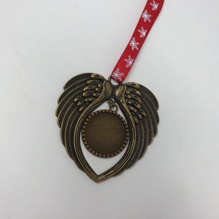 Memorial Angel Wings Hanging Decoration, Loving Memory Decoration, Photo Memorial, Christmas Memorial, Christmas Bauble, Memory Bauble,