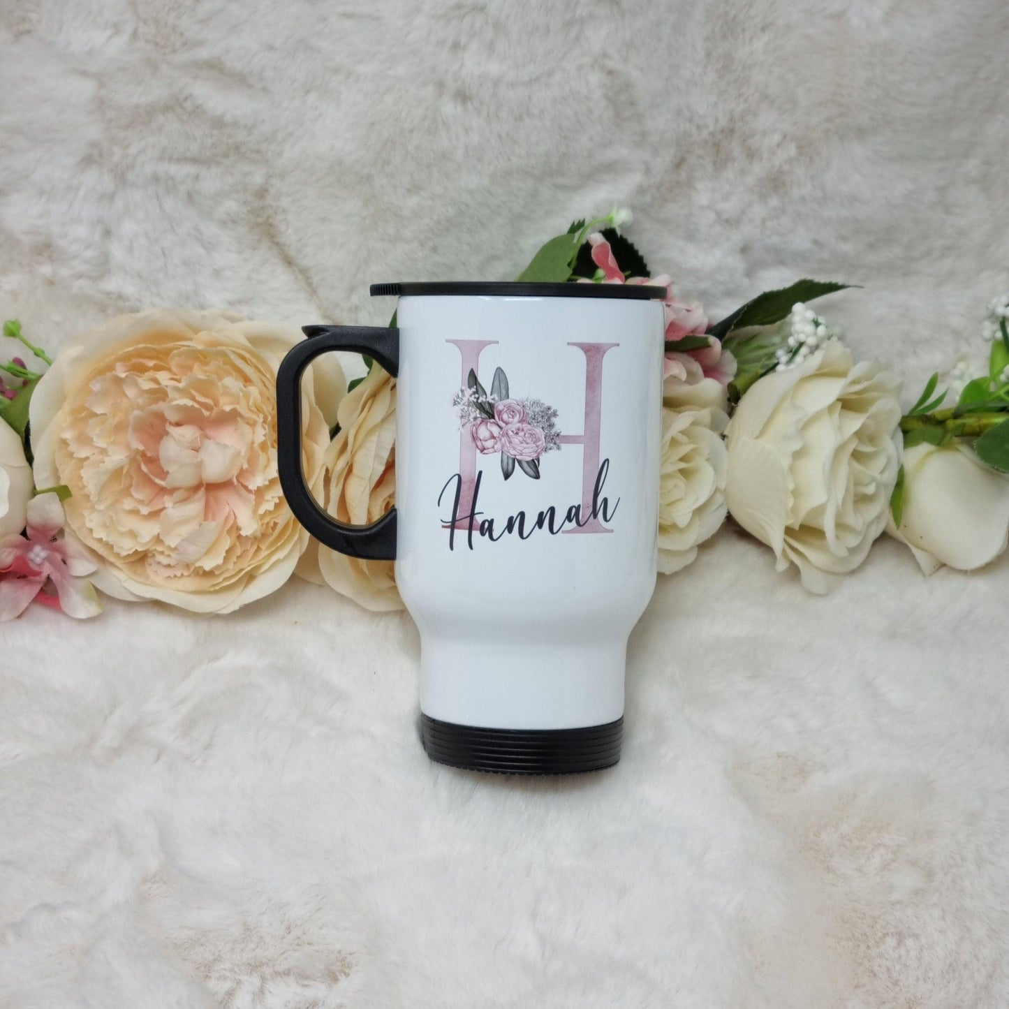 Personalised Travel Mug, Name & Initial Travel Mug, Gift For Her