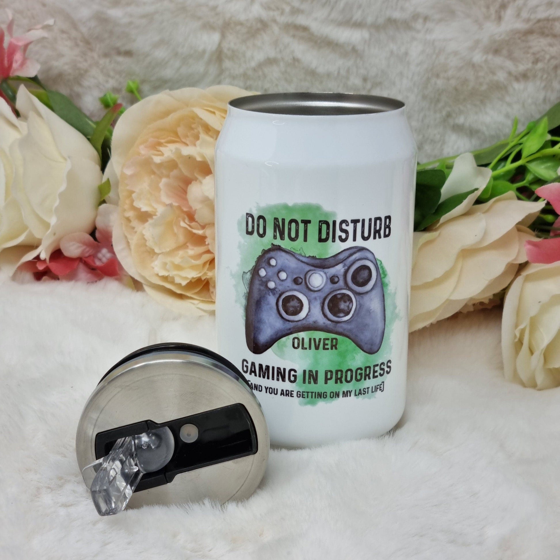 Do Not Disturb Gamer Water Bottle Can