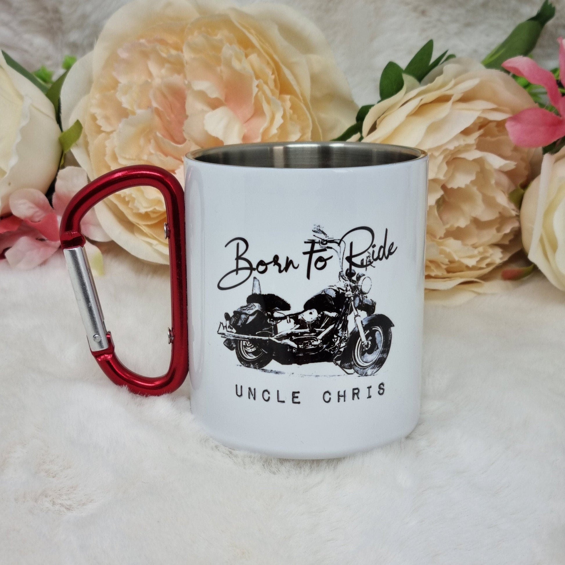 Personalised Biker Clip On Carabiner Mug