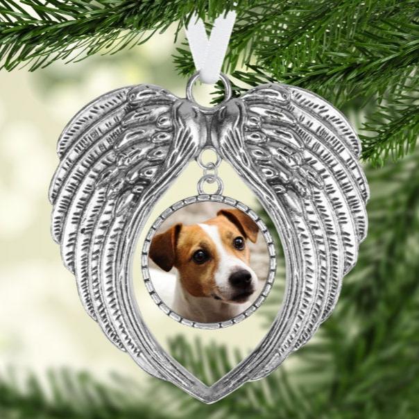 Memorial Angel Wings Hanging Decoration, Loving Memory Decoration, Photo Memorial, Christmas Memorial, Christmas Bauble, Memory Bauble,