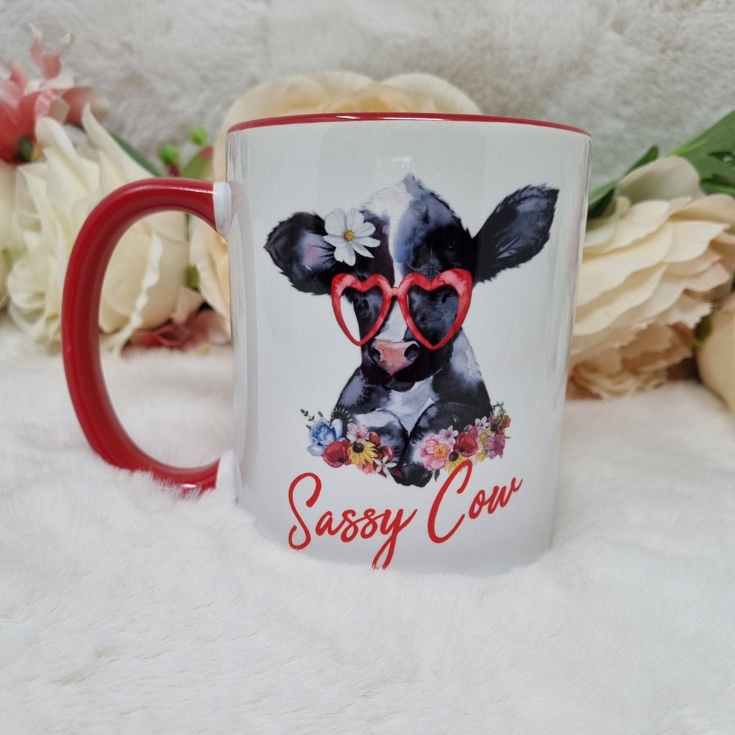Personalised Cow Mug, Sassy Cow Mug, Gift For Her, Farm Animal Mug