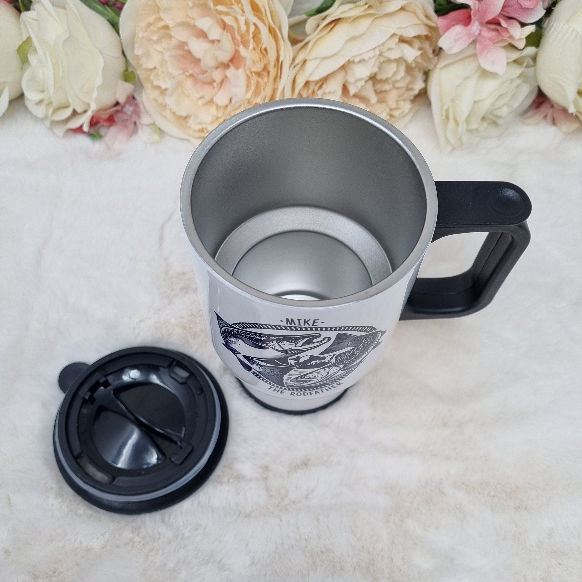 Personalised Rodfather Fishing Travel Mug