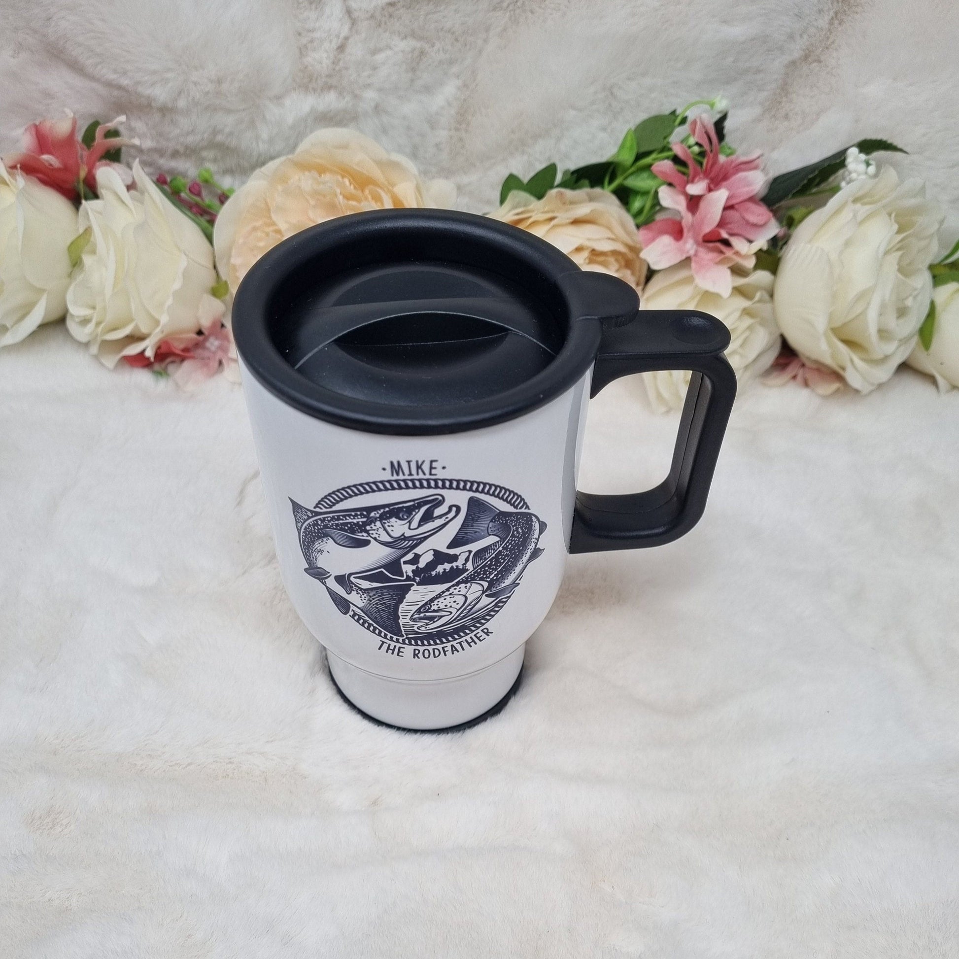 Personalised Rodfather Fishing Travel Mug