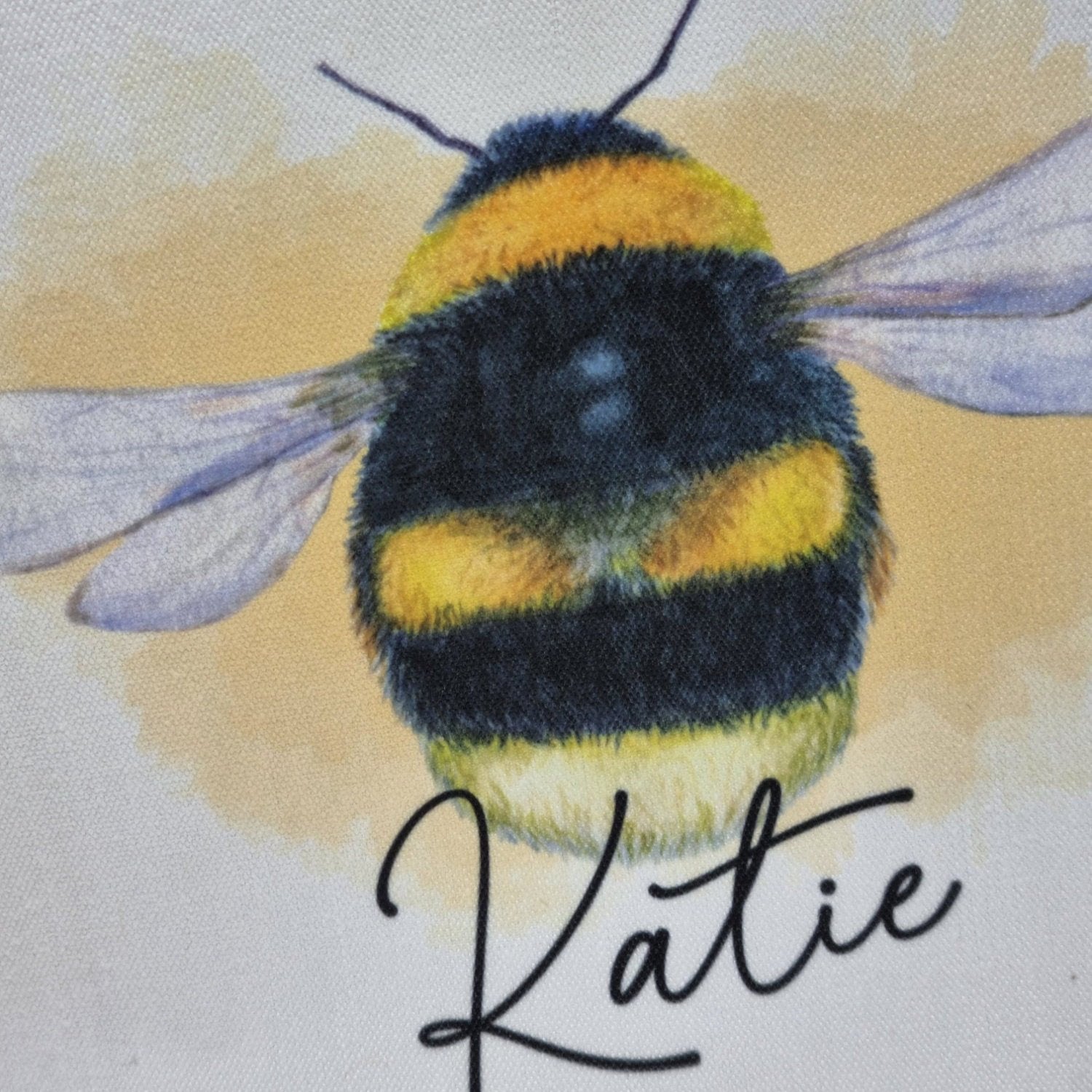 Personalised Bumble Bee Jute Bag