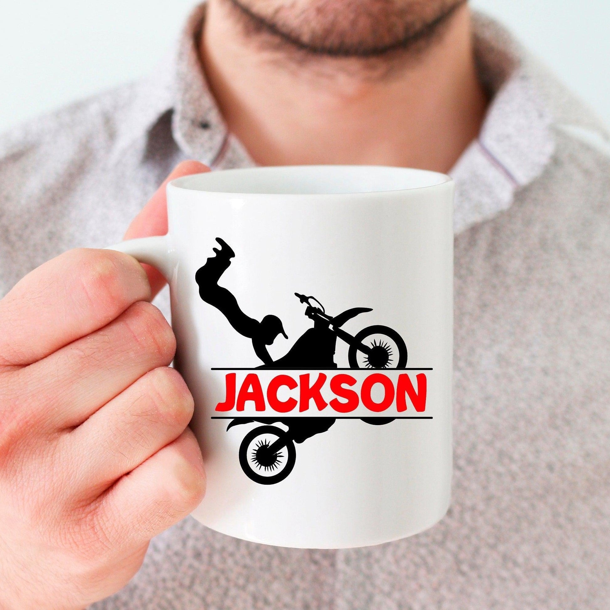 Personalised Motorbike, Motocross, Dirt Bike Mug