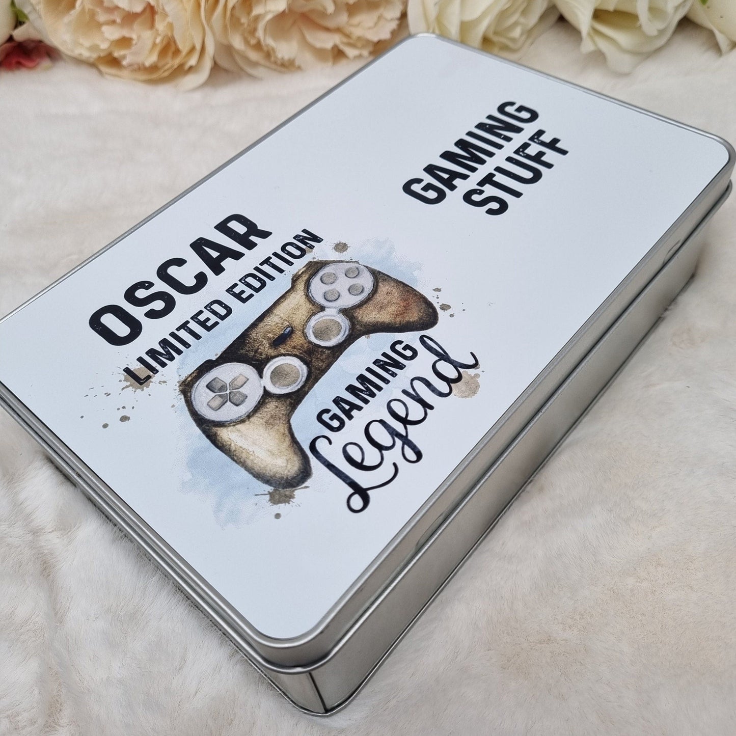 Gaming Treat Tin, Gamer Tin, Personalised Treat Tin Gamer, Gaming Goodie Tin, Gaming Legend