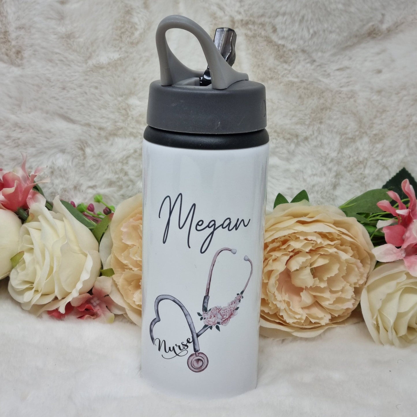 Nurse Water Bottle, Student Nurse Water Bottle, Nurse/Student Gift, Stethoscope Nurse