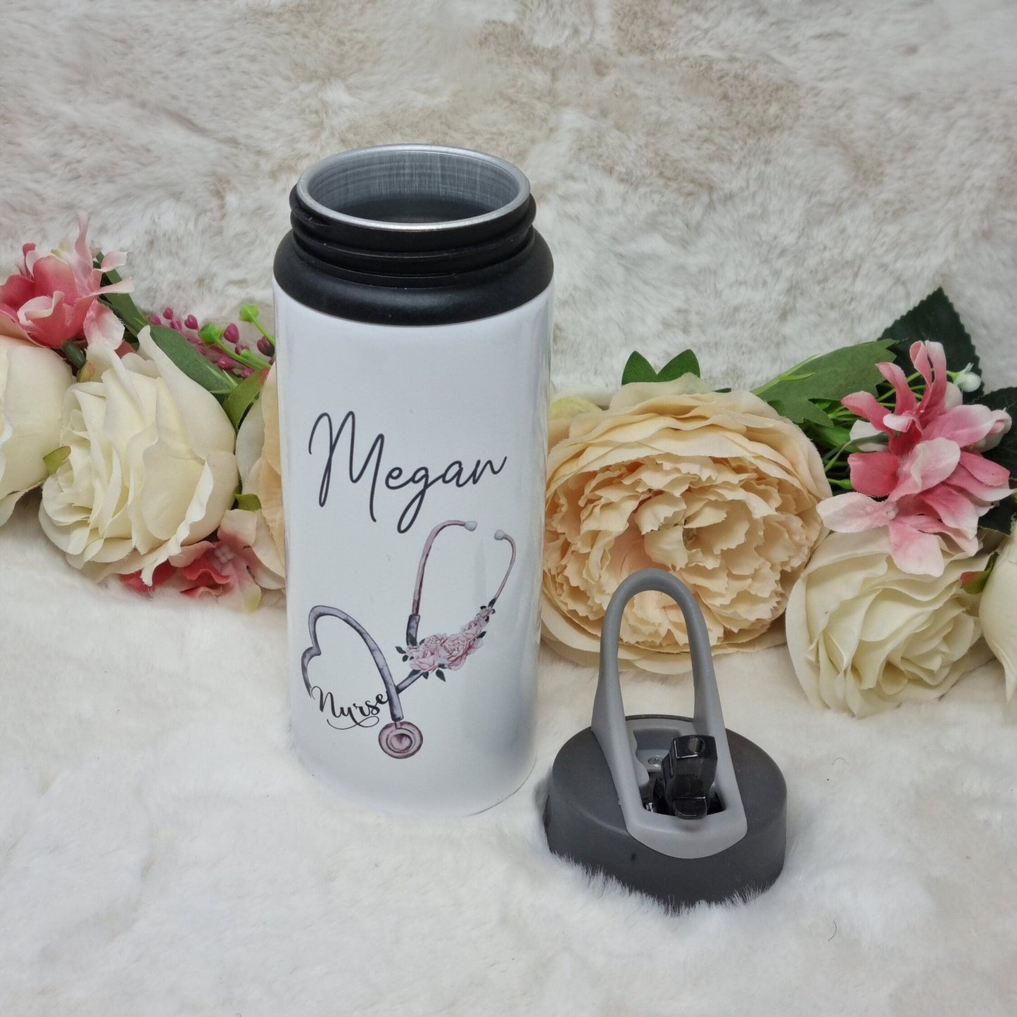 Nurse Water Bottle, Student Nurse Water Bottle, Nurse/Student Gift, Stethoscope Nurse