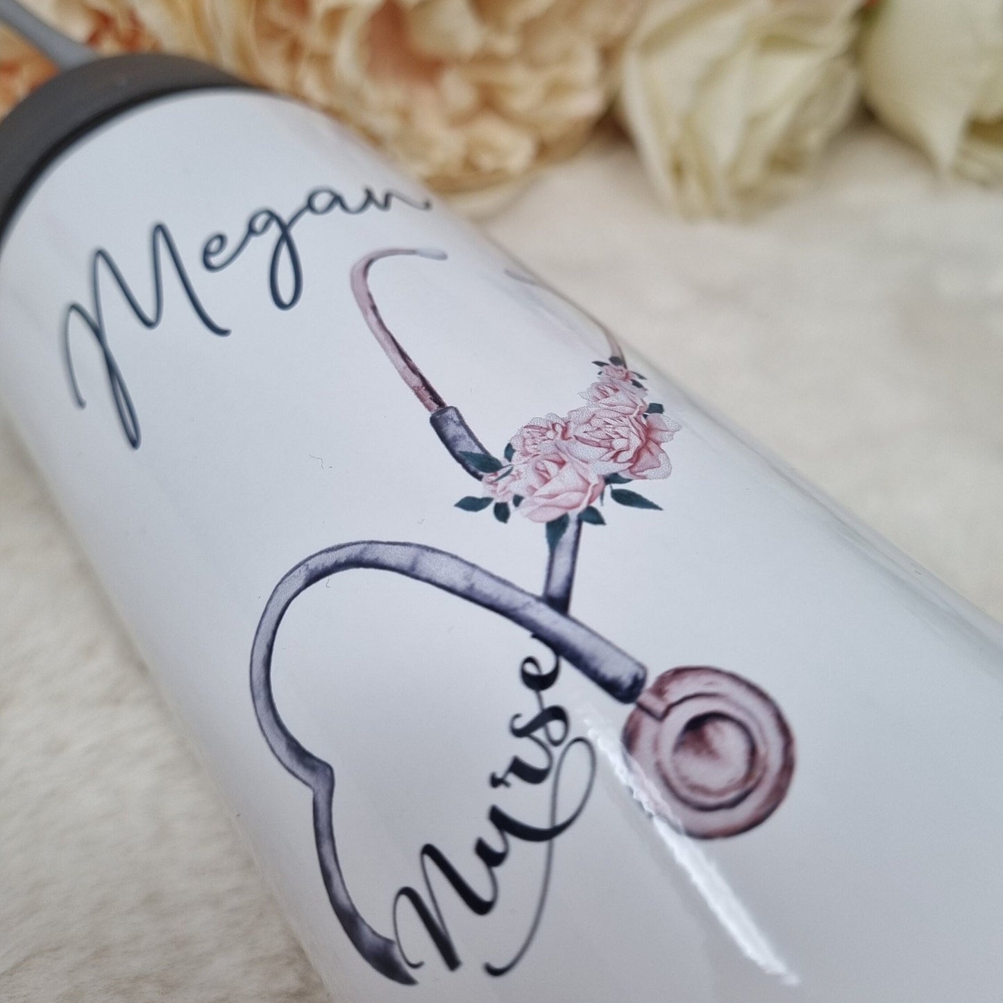 Nurse Water Bottle, Student Nurse Water Bottle, Nurse/Student Gift, Stethoscope Nurse