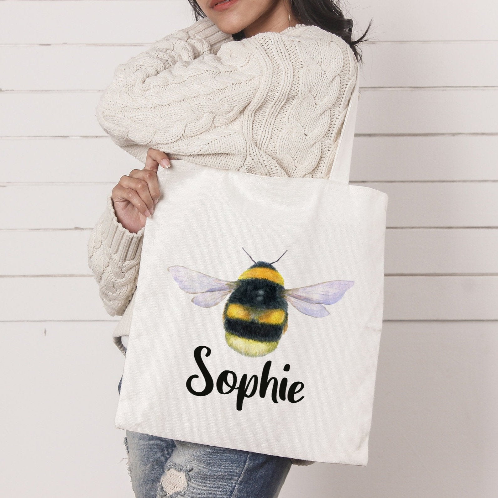 Personalised Bumblebee Tote Bag