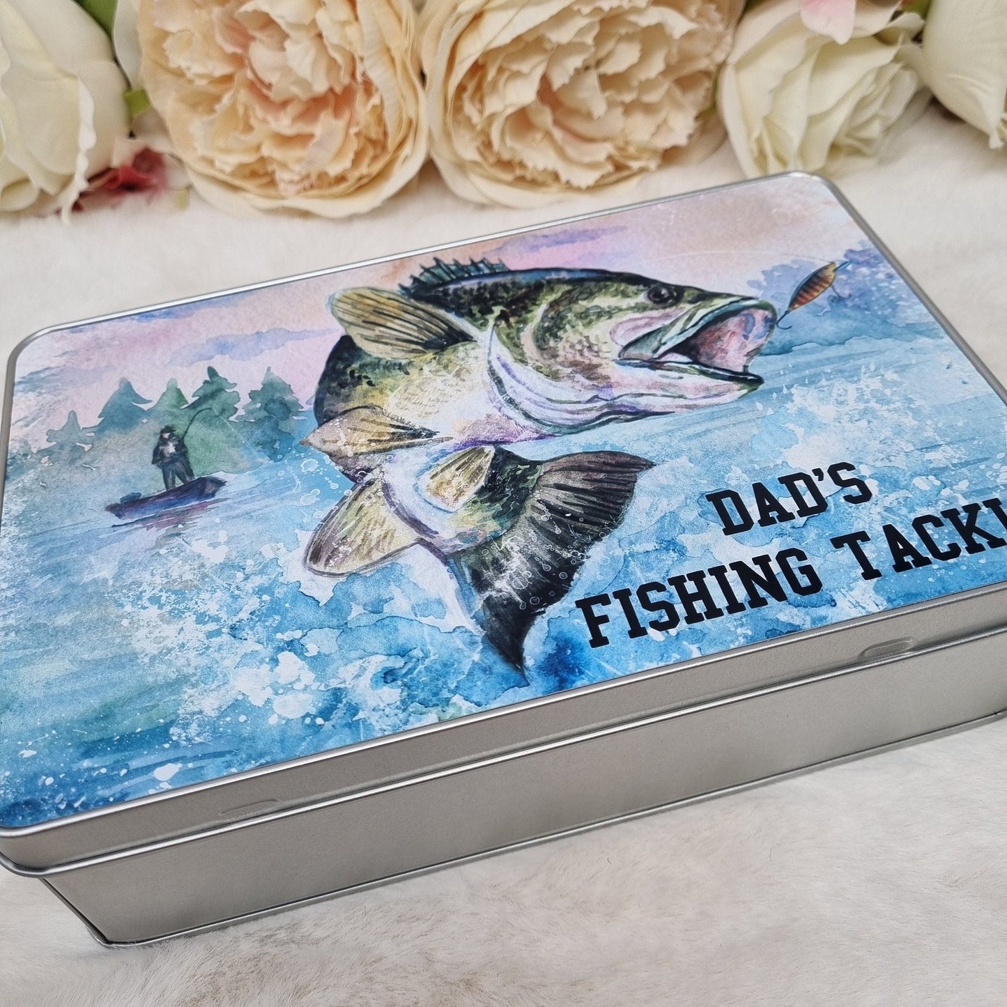 Fishing Tin, Fishing Tackle Tin Gift For Him, Fishing Gift, Father's Day Gift, Fishsing Birthday Gift Idea