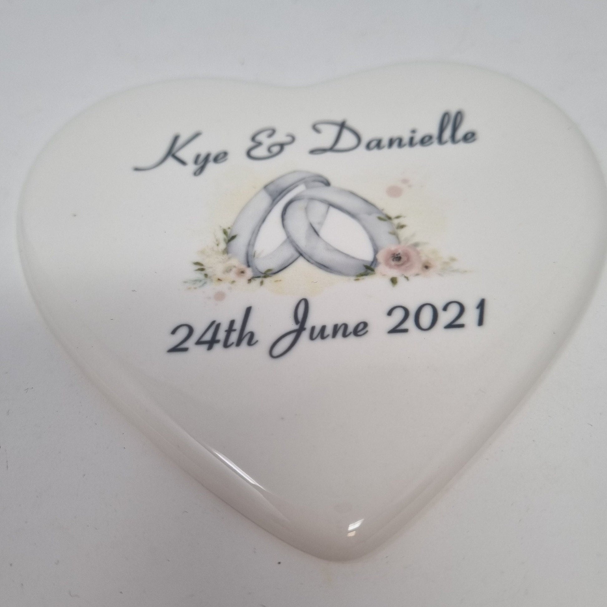 Wedding Rings Heart Keepsake