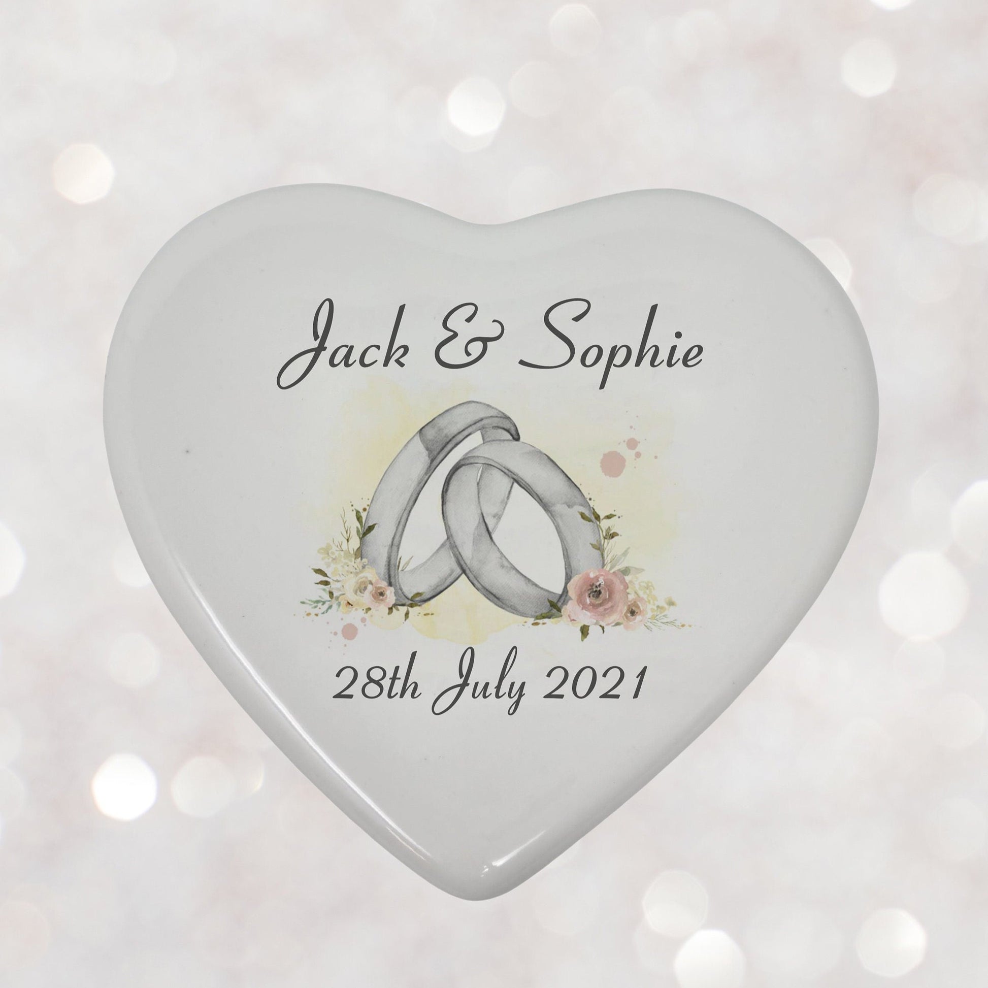 Wedding Rings Heart Keepsake