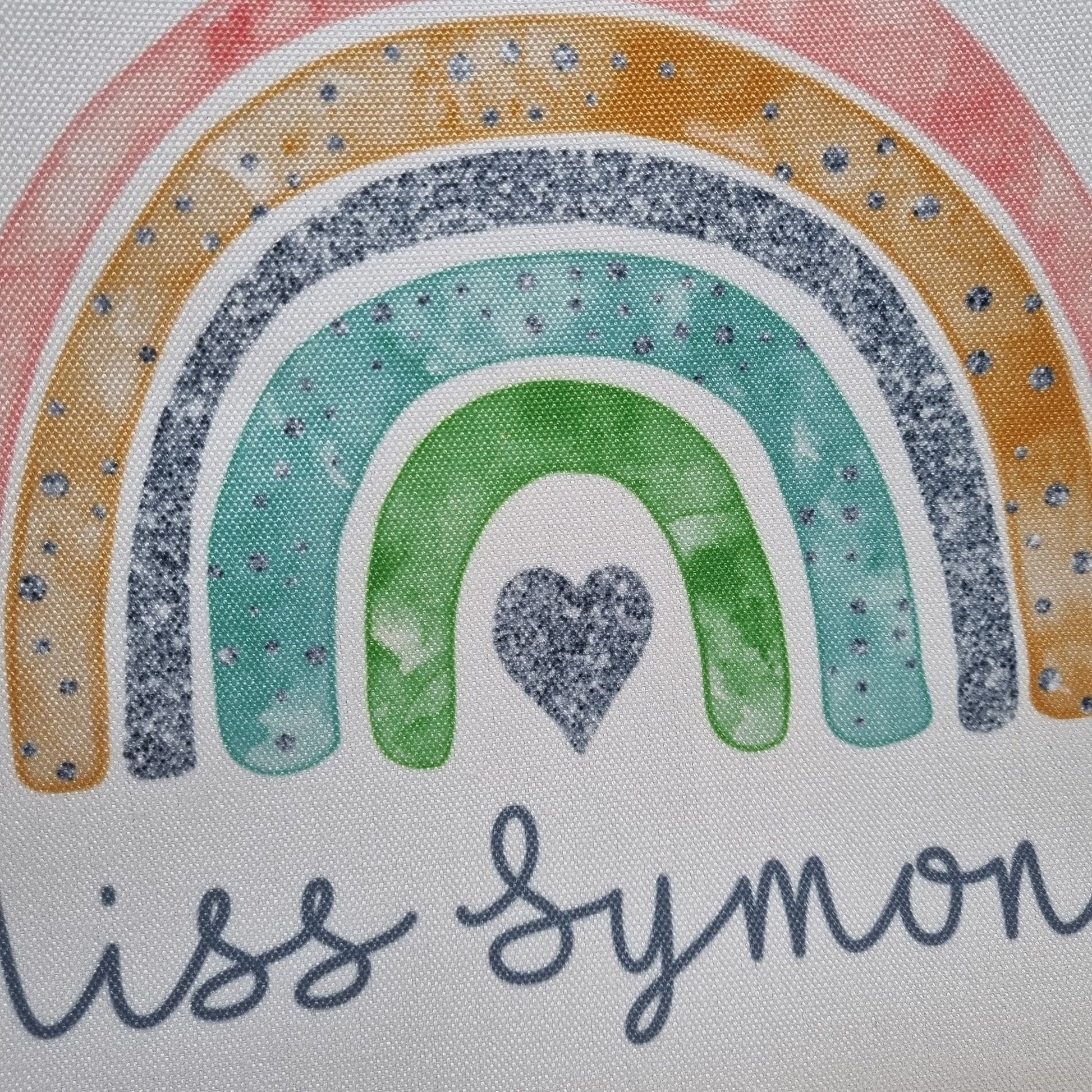 Personalised Pastel Rainbow Jute Bag