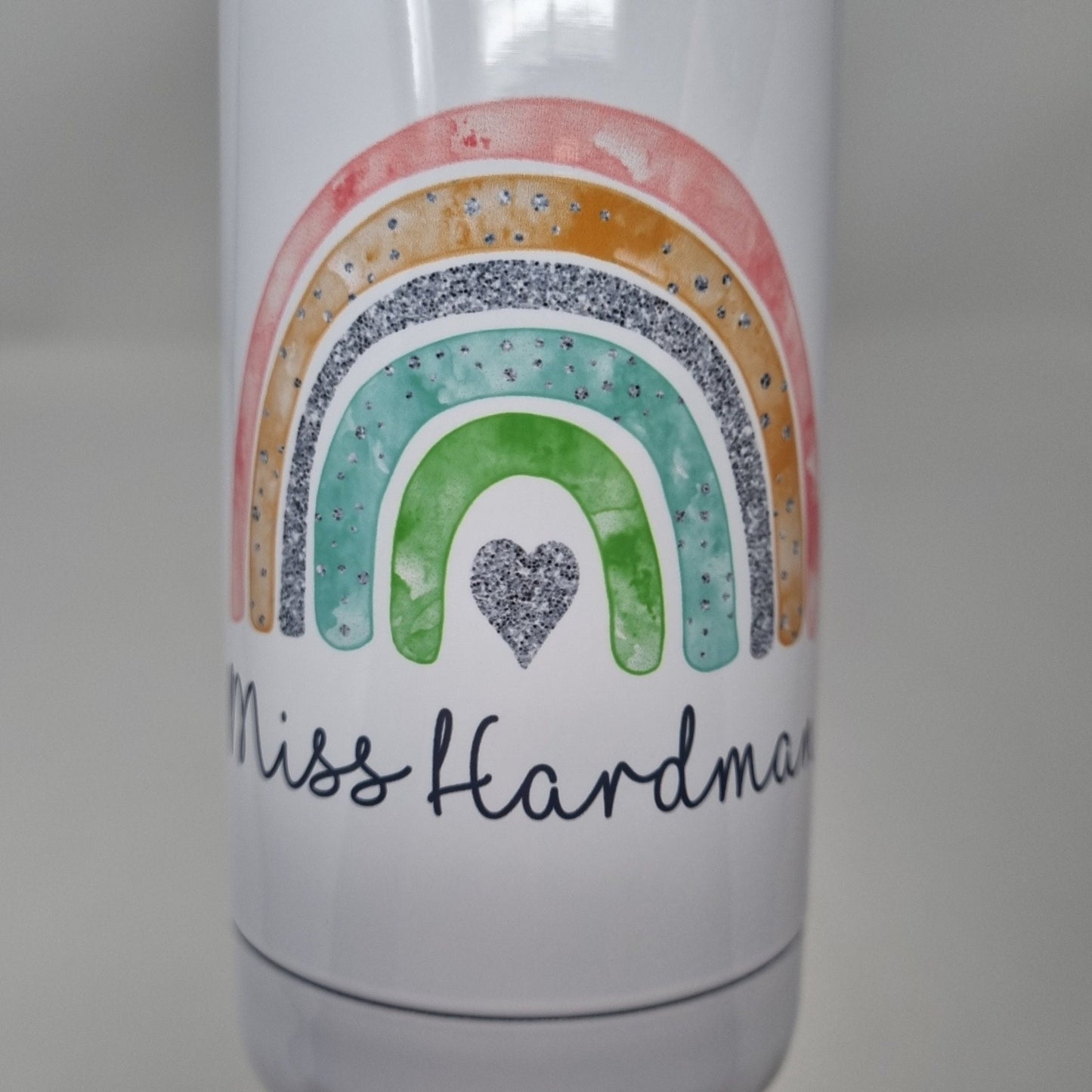 Personalised Water Bottle Rainbow, Bowling Pin Bottle, Water Bottle, Drinks Flask, Drink Bottle, Rainbow Gift, Rainbow Water Bottle