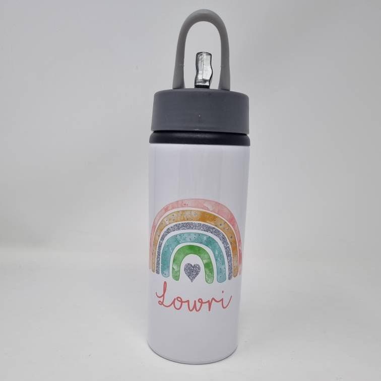 Girls Name Water Bottle, School Water Bottle, Girls Water Bottle, Rainbow Bottle