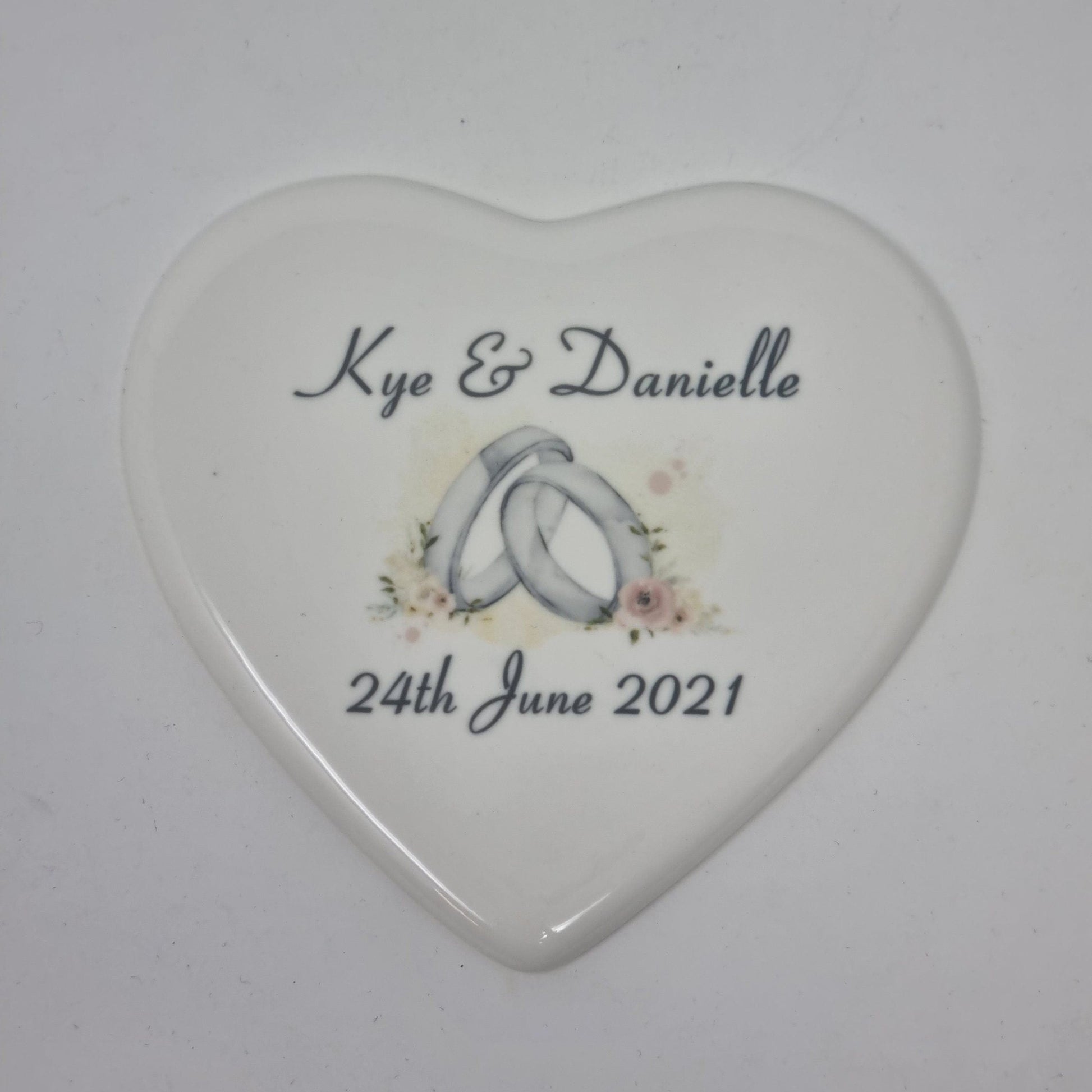 Wedding Rings Heart Keepsake