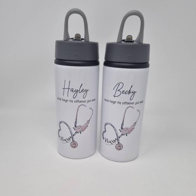 Nurse, Student Nurse Grey Lid Water Bottle