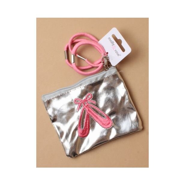 Silver Metallic Ballerina Purse